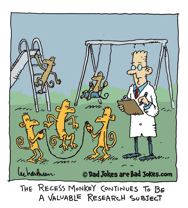 Science monkey dad joke