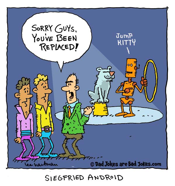 A robot takeover dad joke