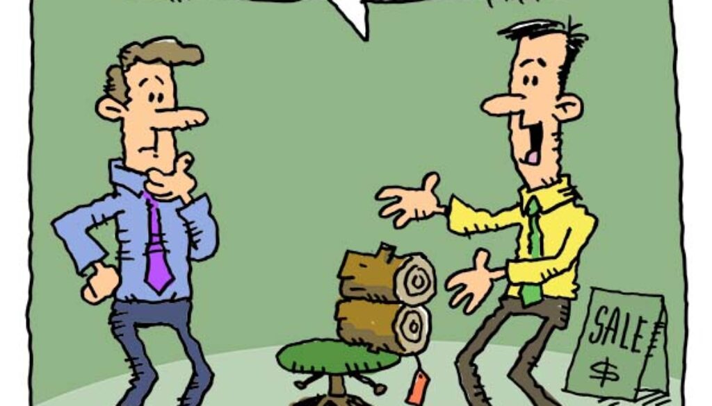 a dad joke about office furniture