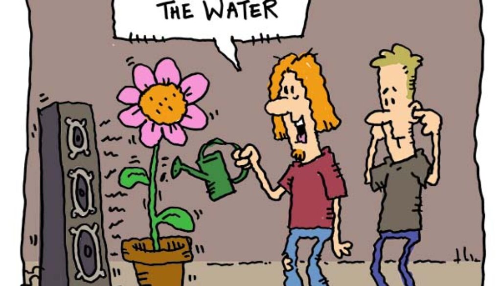 a funny dad joke about plants and music